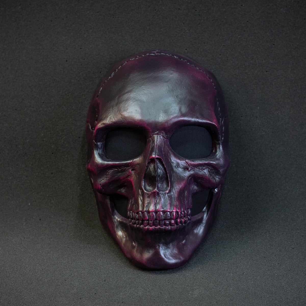 Human Skull Mask full face black-pink shape