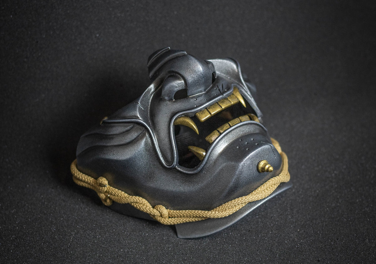 The ghost of Tsushima's mask  clean silver shape.