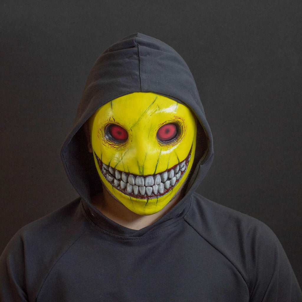 Smile mask with blood splatters for helloween or cosplay also great gift
