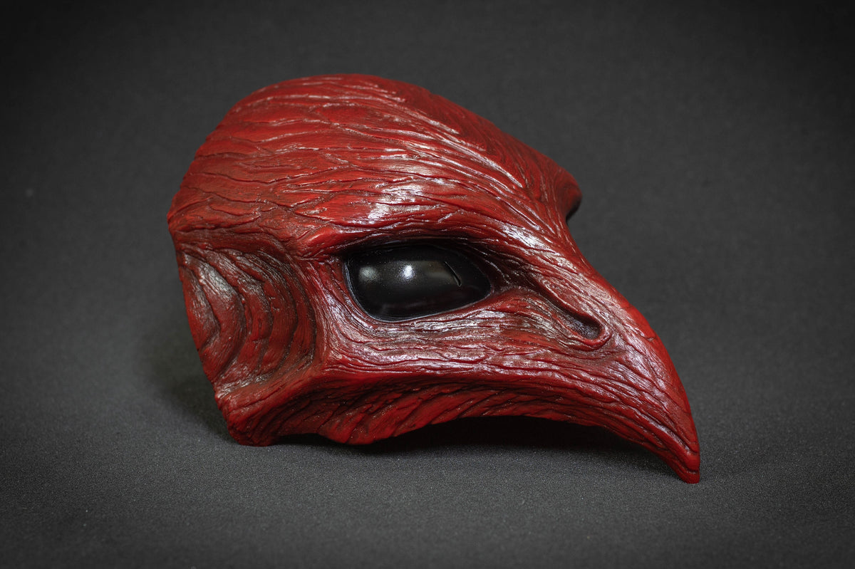 Bird mask halfmask red shape