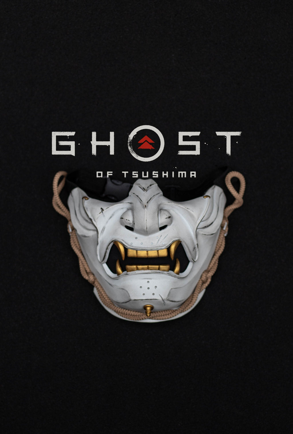 Ghost of Tsushima mask. White finish. Demon Menpo mask