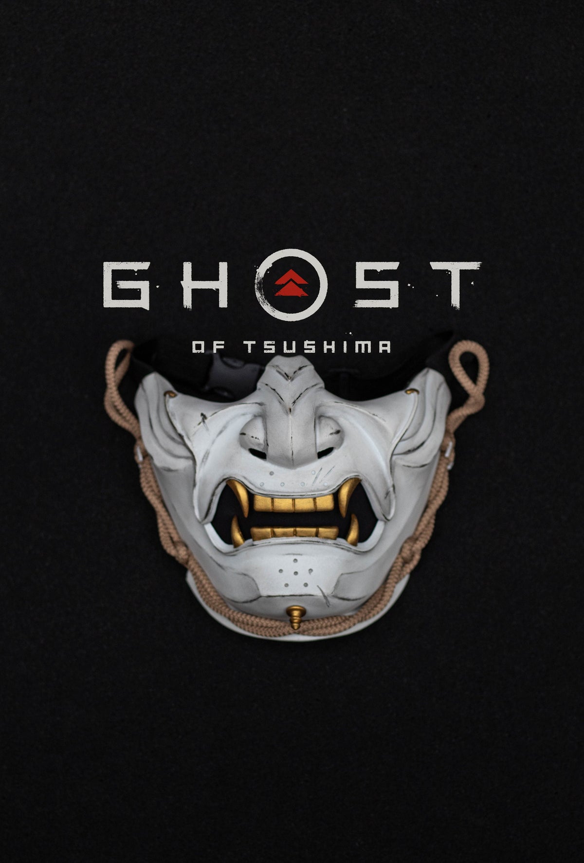 Ghost of Tsushima mask. White finish. Demon Menpo mask