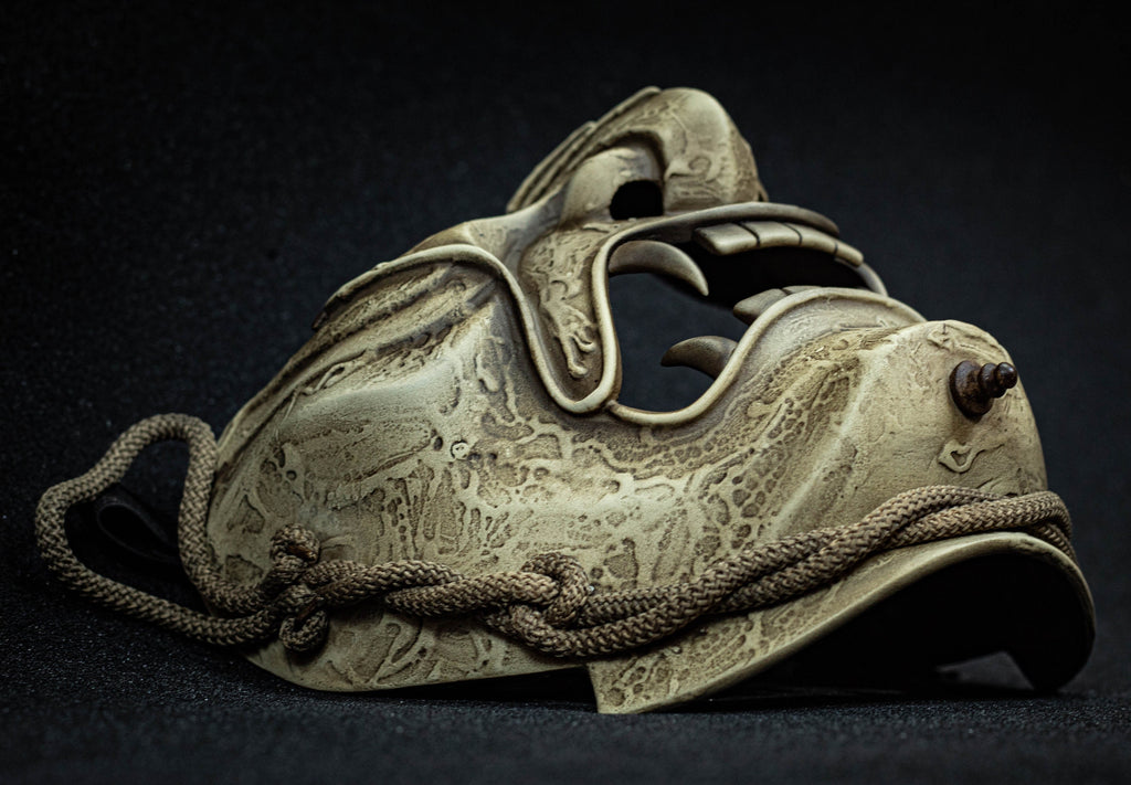 Ghost of Tsushima mask bone shape. Demon Menpo mask