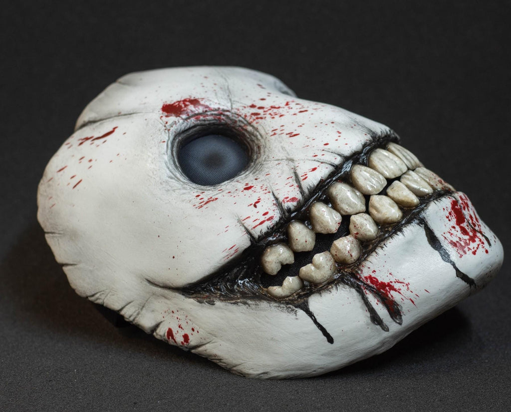 Smile mask with blood splatters for helloween or cosplay also great gift