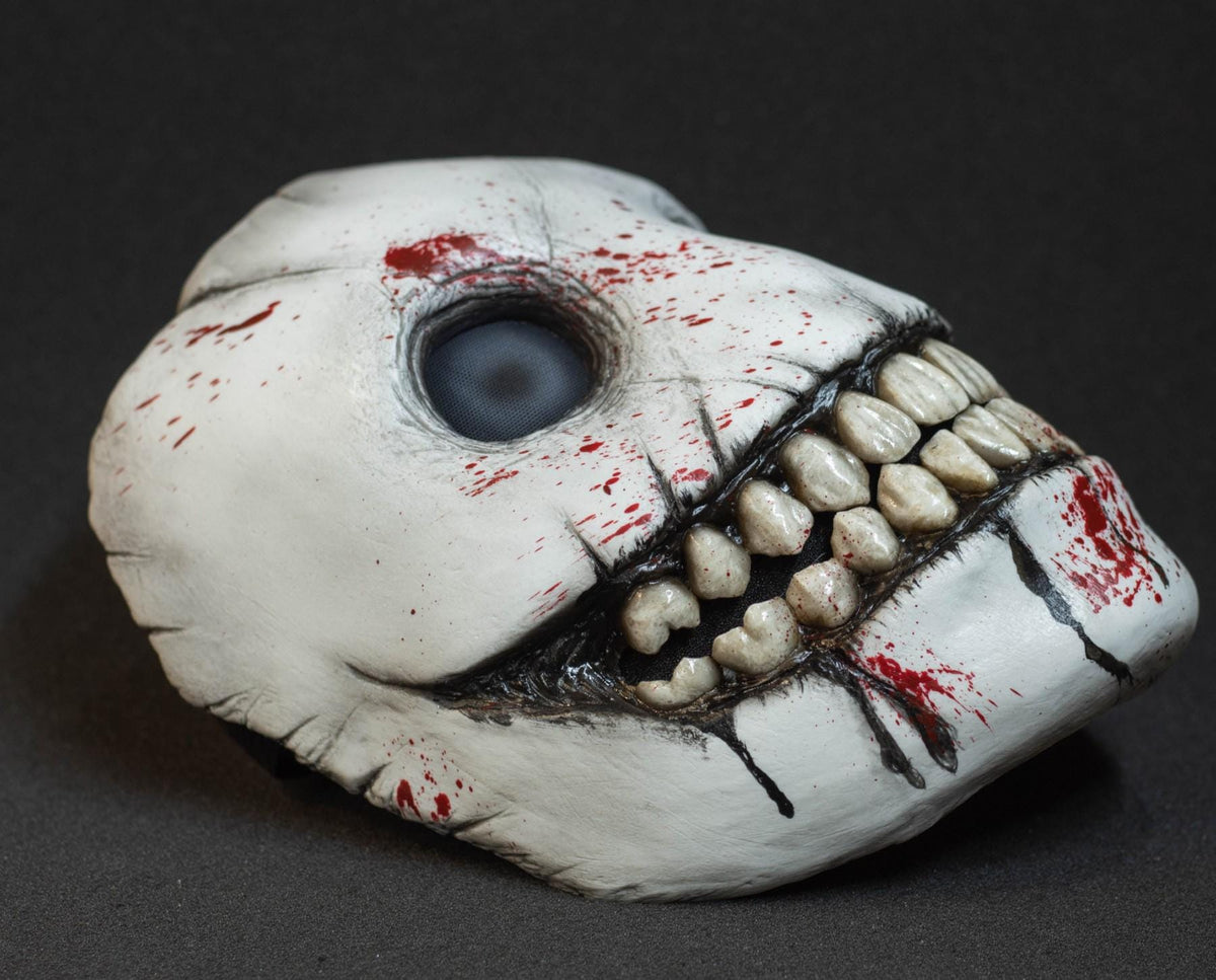 Smile mask with blood splatters for helloween or cosplay also great gift