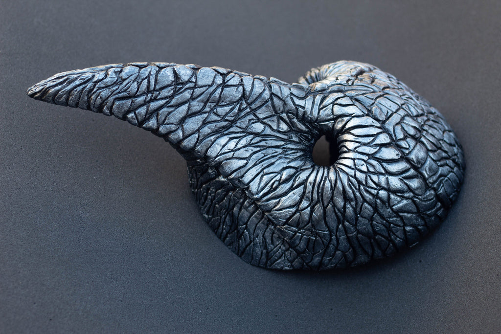 Plague Doctor mask for Helloween party and carnival or masquerade. Bird mask metallic shape.