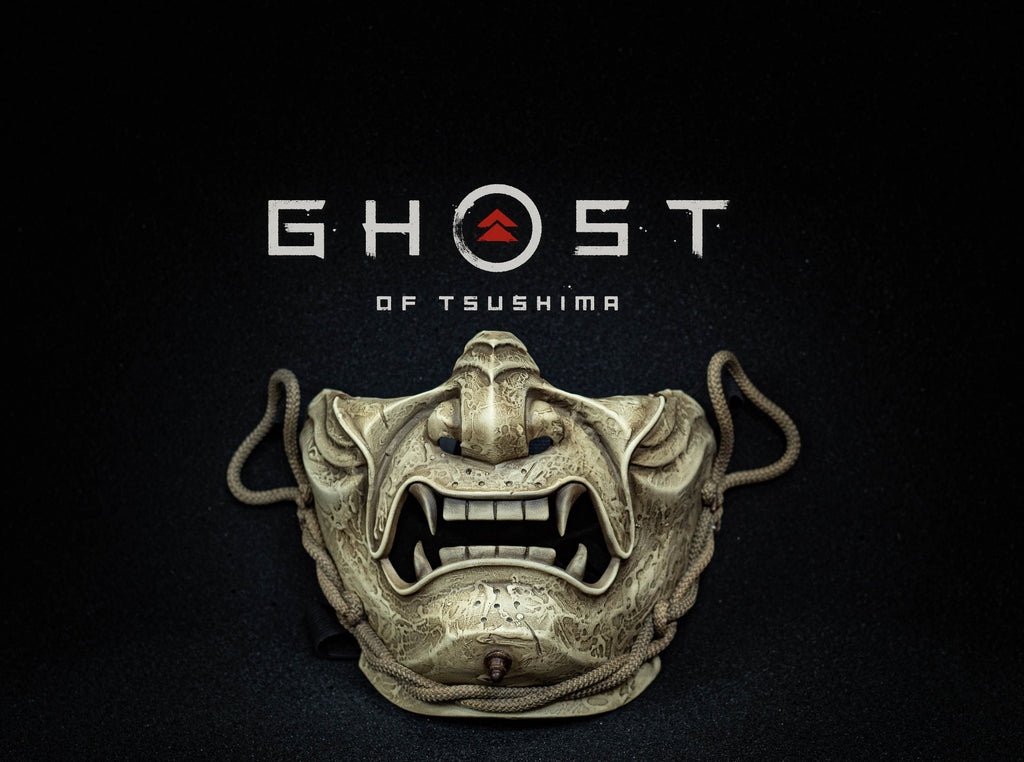 Ghost of Tsushima mask bone shape. Demon Menpo mask