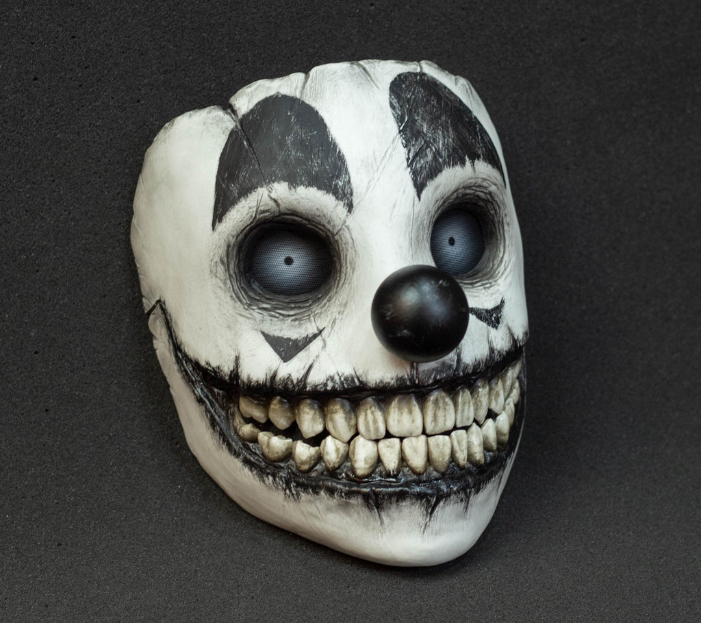 Clown mask with movable jaw Dark shape for gift, Halloween, cosplay or party