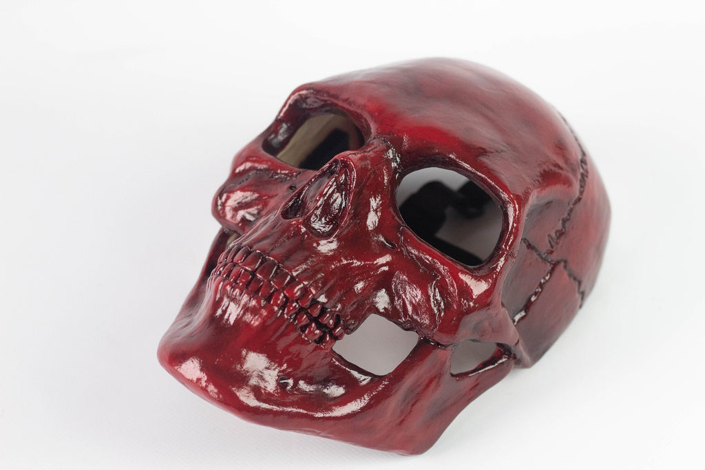 Handmade Skull Mask: Movable Jaw, Adjustable Fit