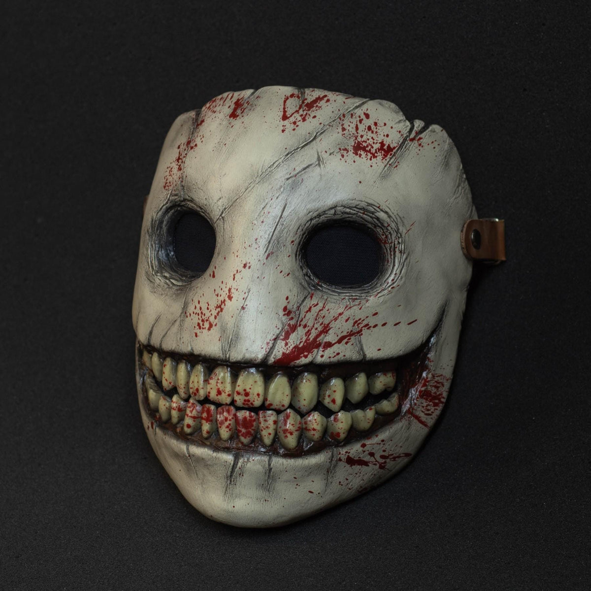 Smiley mask with blood splatters for halloween or cosplay also great gift