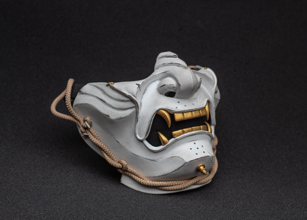 Ghost of Tsushima mask. White finish. Demon Menpo mask