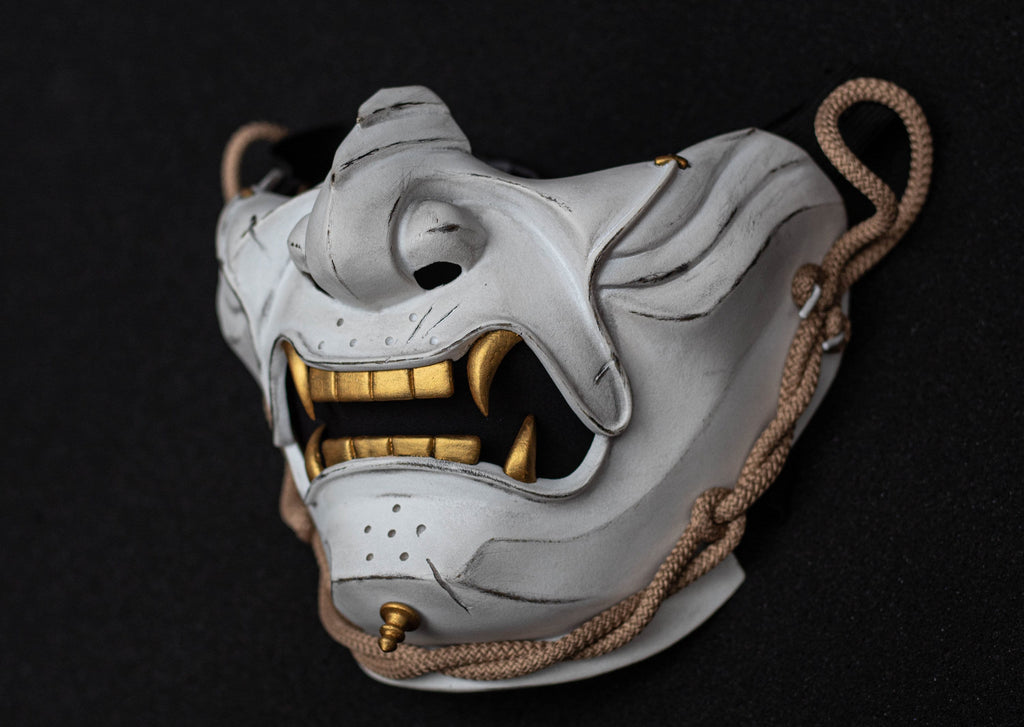 Ghost of Tsushima mask. White finish. Demon Menpo mask