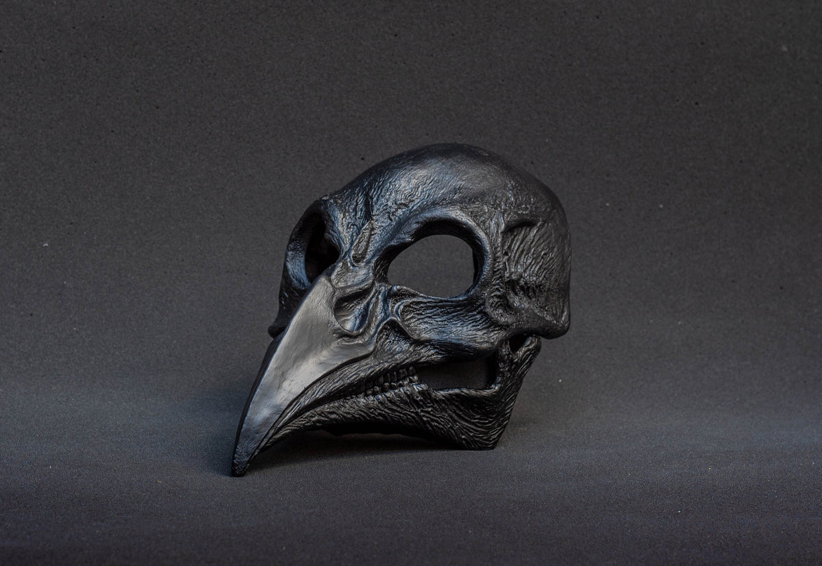 Plague Doctor mask Bird skull with a movable jaw.