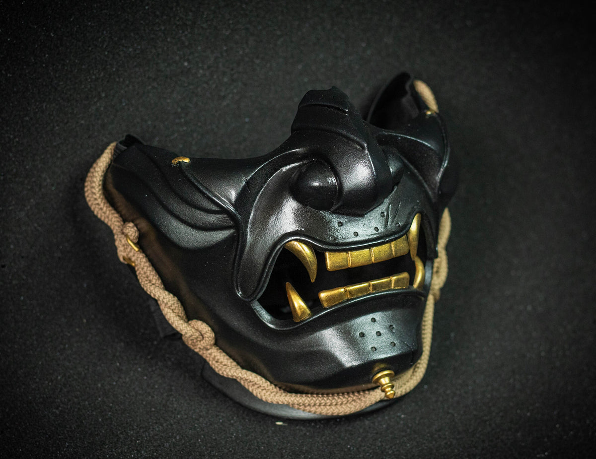 Ghost of Tsushima mask dark shape. Menpo Demon Mask