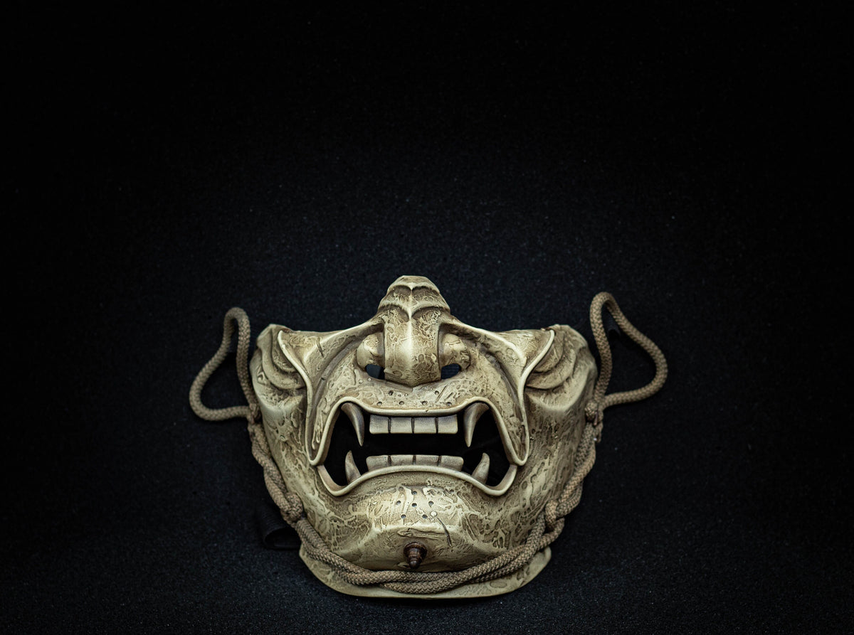 Ghost of Tsushima mask bone shape. Demon Menpo mask