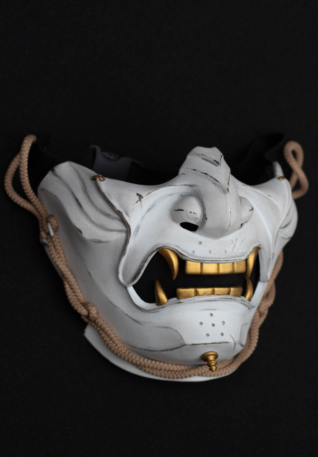 Ghost of Tsushima mask. White finish. Demon Menpo mask