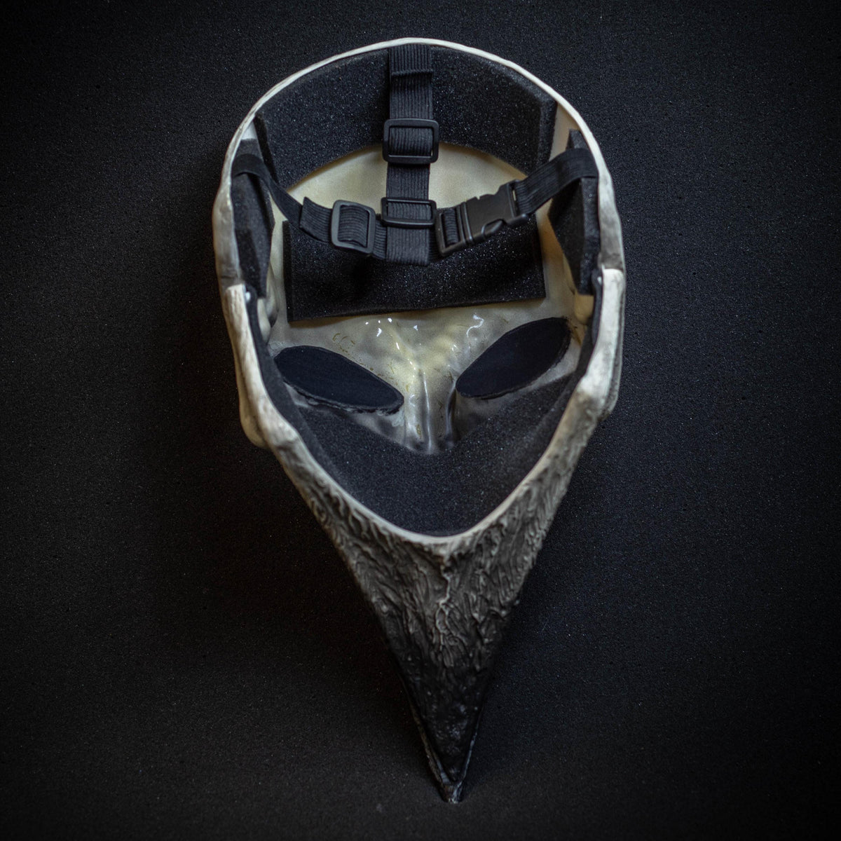 Plague Doctor mask Bird skull with a movable jaw white and black shape