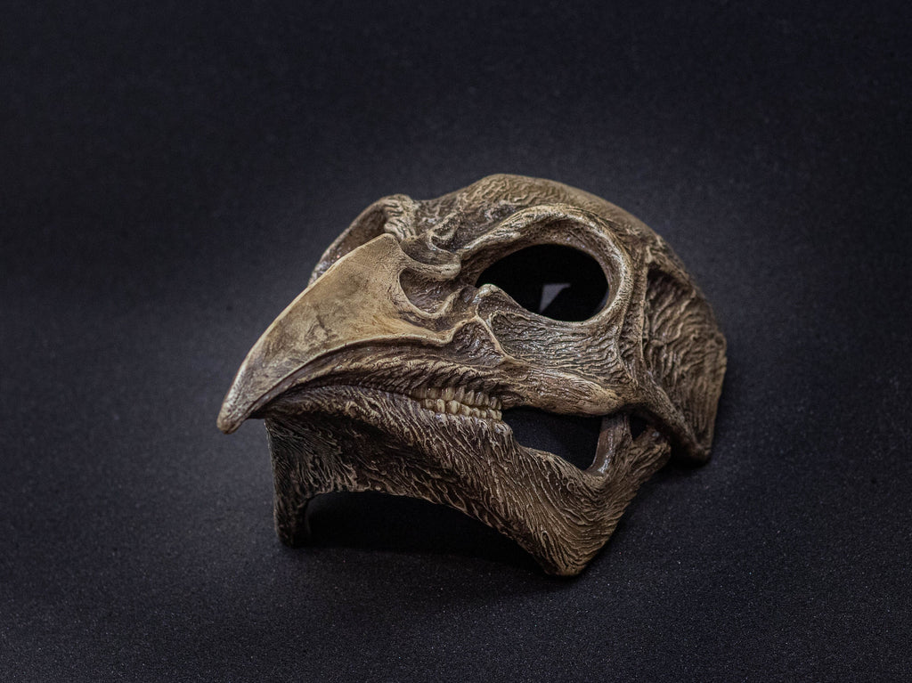 Plague Doctor mask Bird skull  bone shape with a movable jaw