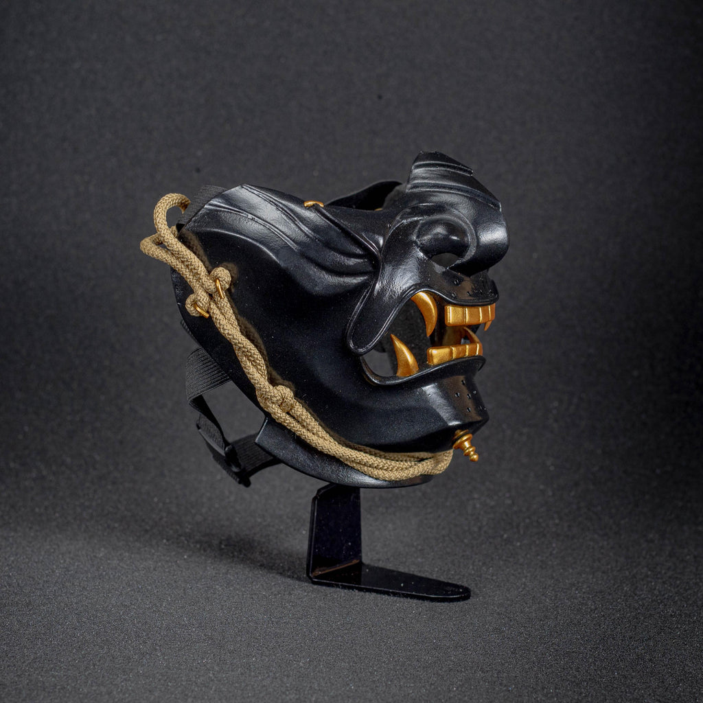 Ghost of Tsushima mask dark shape. Menpo Demon Mask