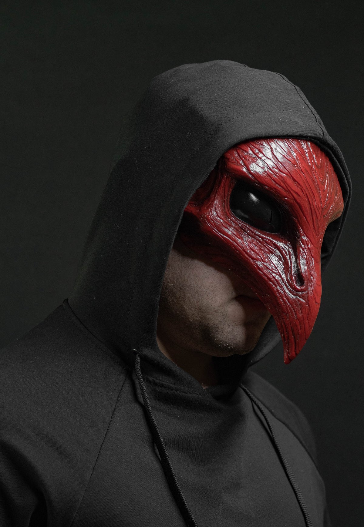 Bird mask halfmask red shape