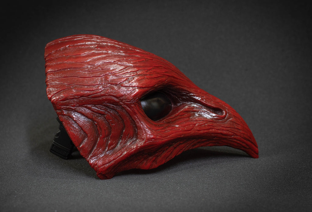 Bird mask halfmask red shape