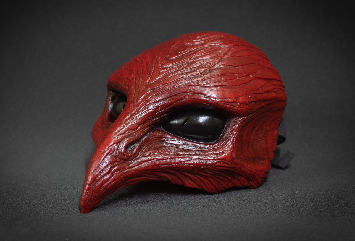 Bird mask halfmask red shape