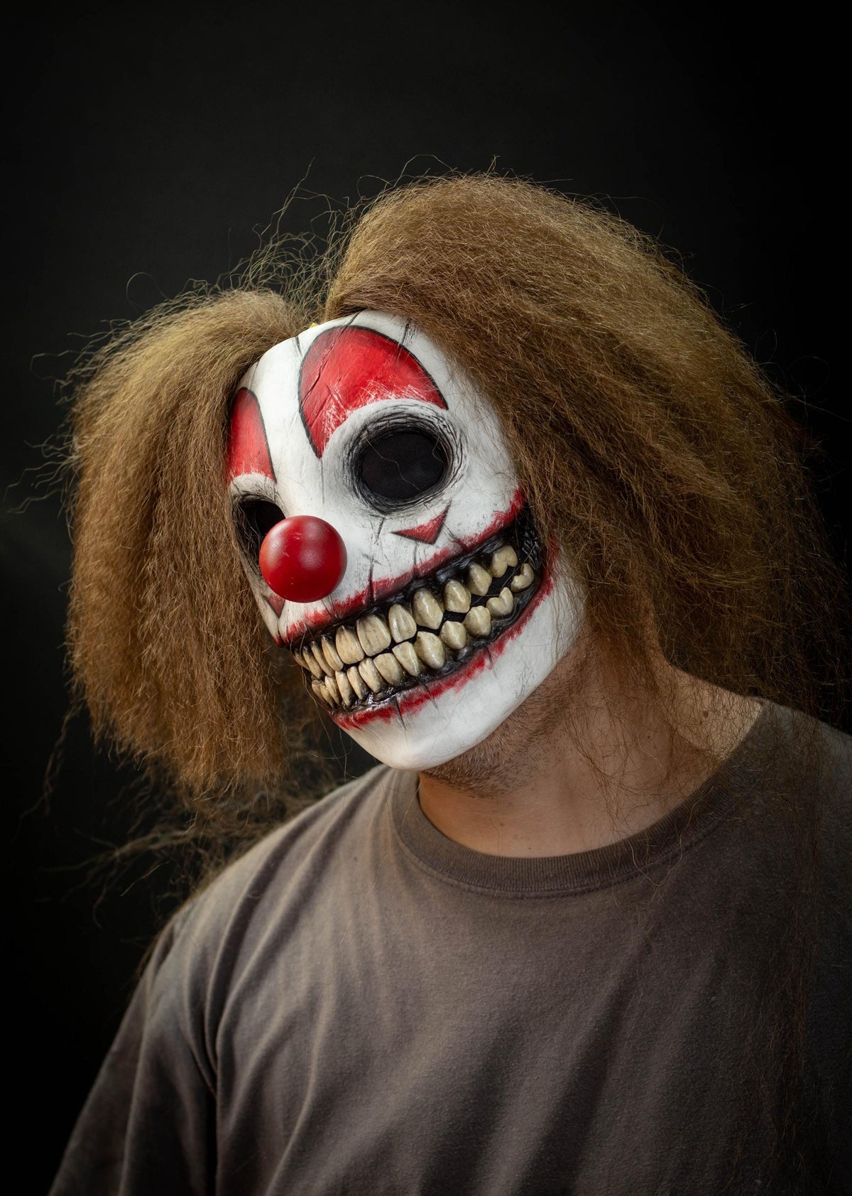 Red Сlown mask for gift, Halloween, cosplay or party