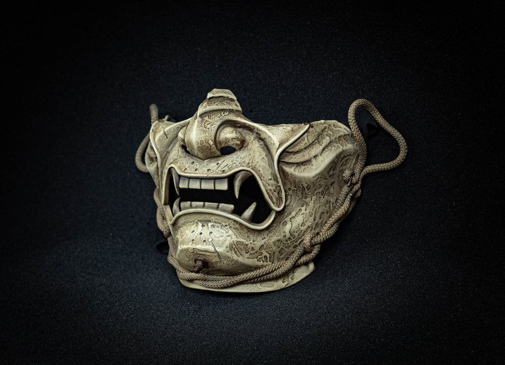 Ghost of Tsushima mask bone shape. Demon Menpo mask