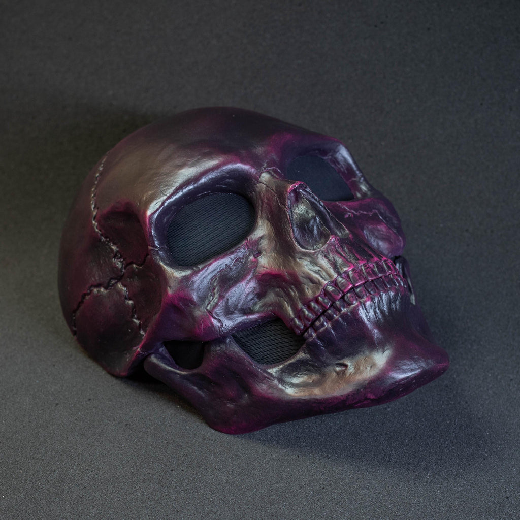 Human Skull Mask full face black-pink shape
