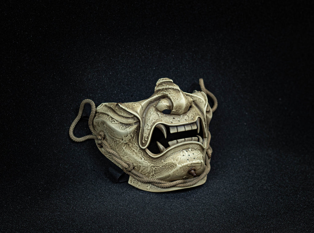 Ghost of Tsushima mask bone shape. Demon Menpo mask