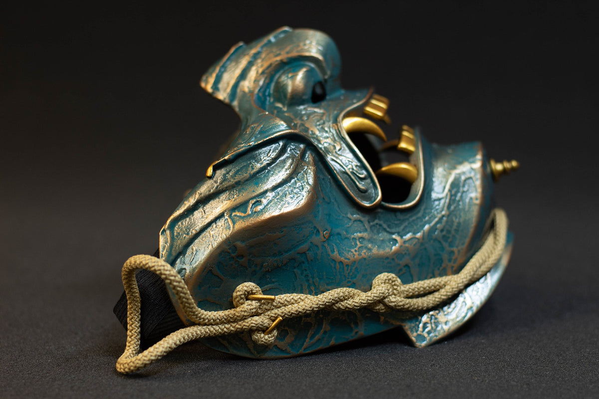 Ghost of Tsushima Samurai mask Bronze finish.