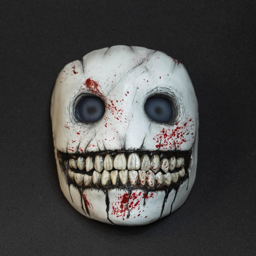 Smile mask with blood splatters for helloween or cosplay also great gift