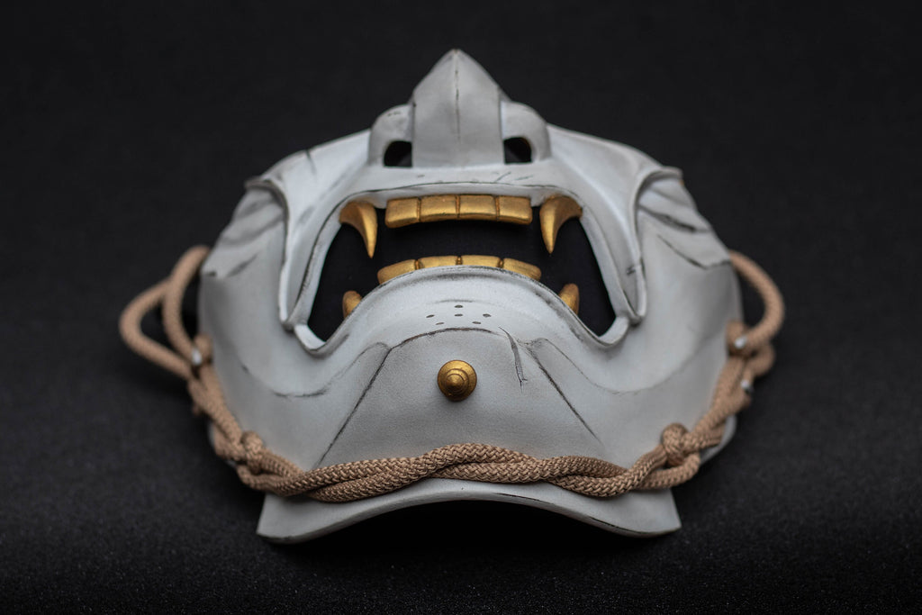 Ghost of Tsushima mask. White finish. Demon Menpo mask