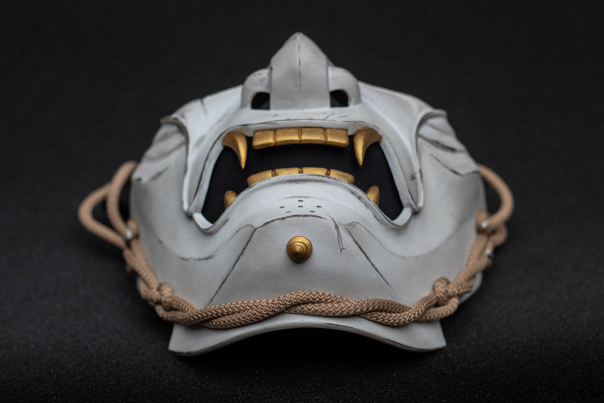 Ghost of Tsushima mask. White finish. Demon Menpo mask