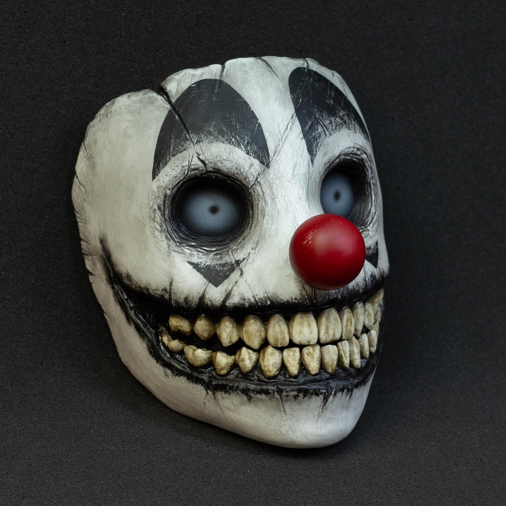 Smile clown mask black shape with pupils for, Halloween, cosplay, party or gift