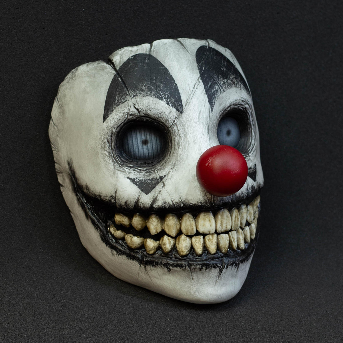 Smile clown mask black shape with pupils for, Halloween, cosplay, party or gift