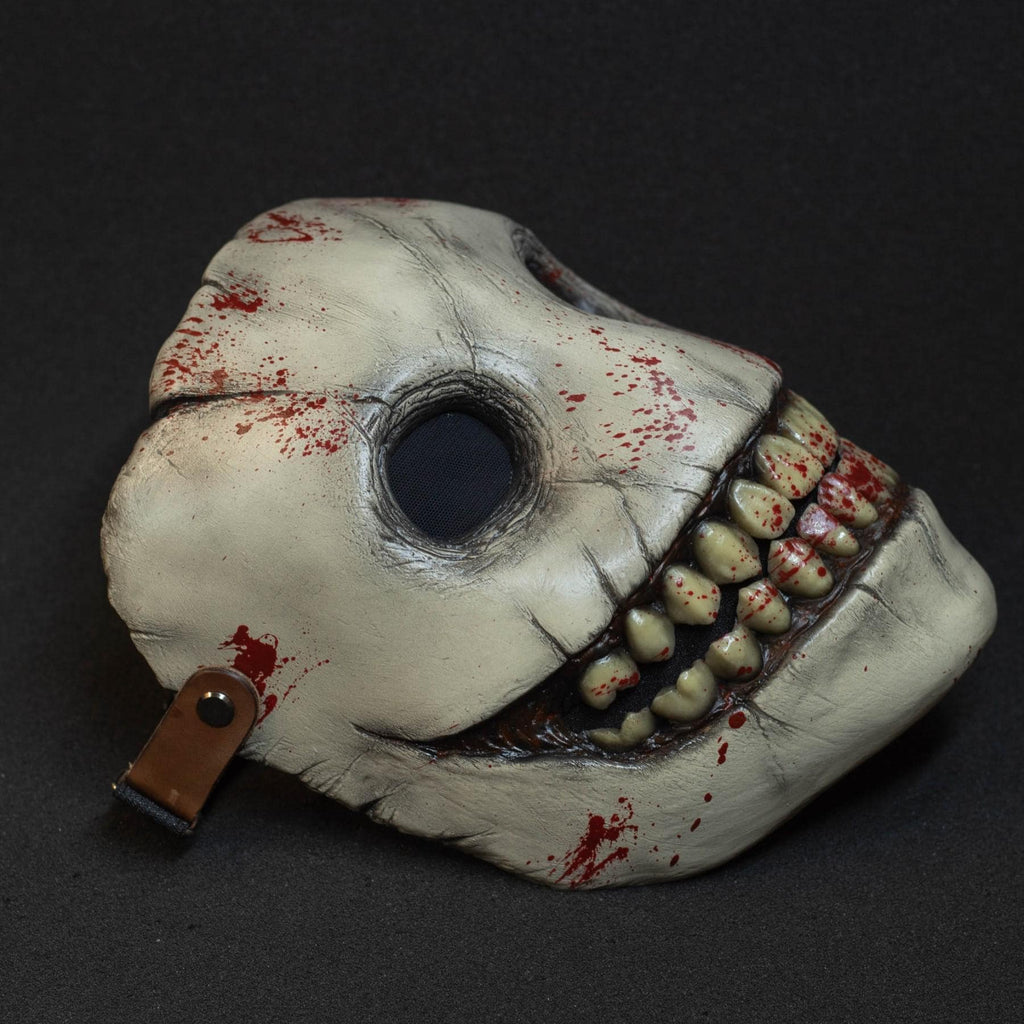 Smiley mask with blood splatters for halloween or cosplay also great gift