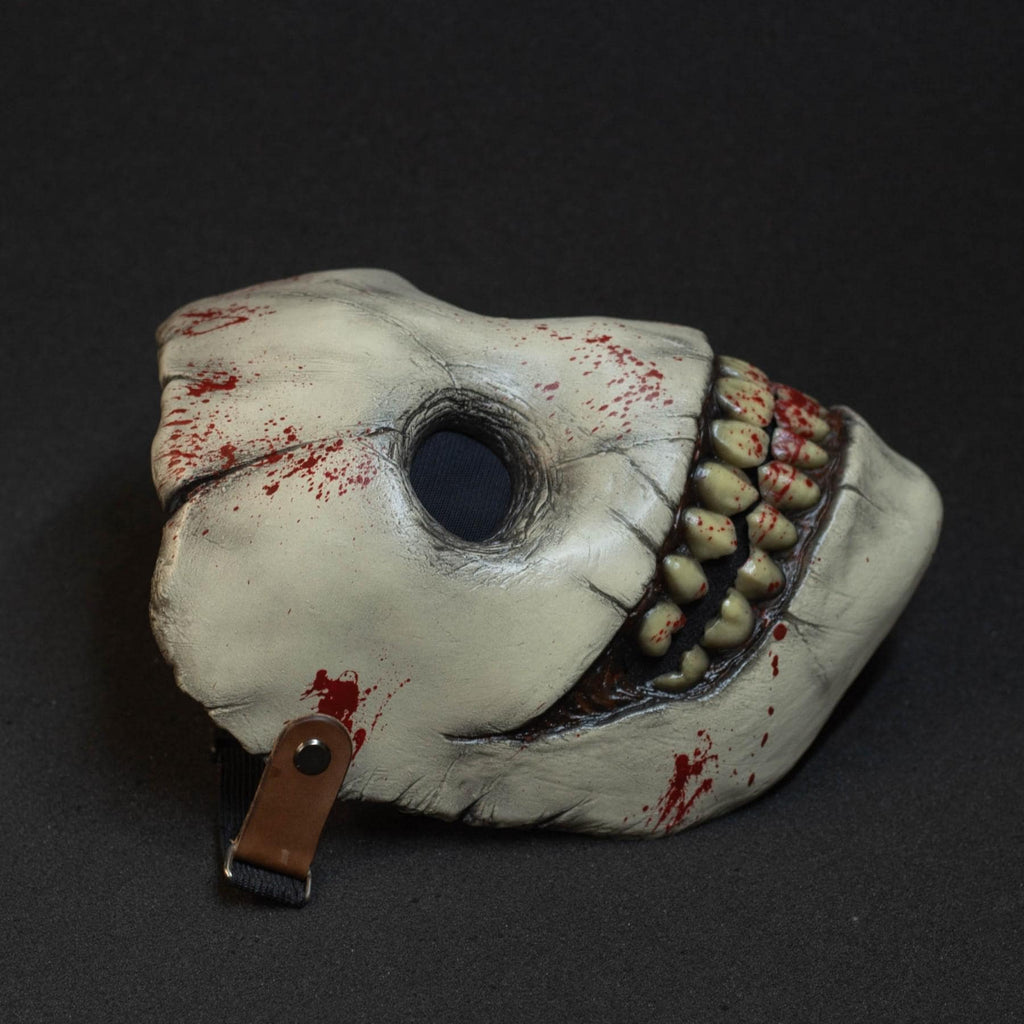 Smiley mask with blood splatters for halloween or cosplay also great gift