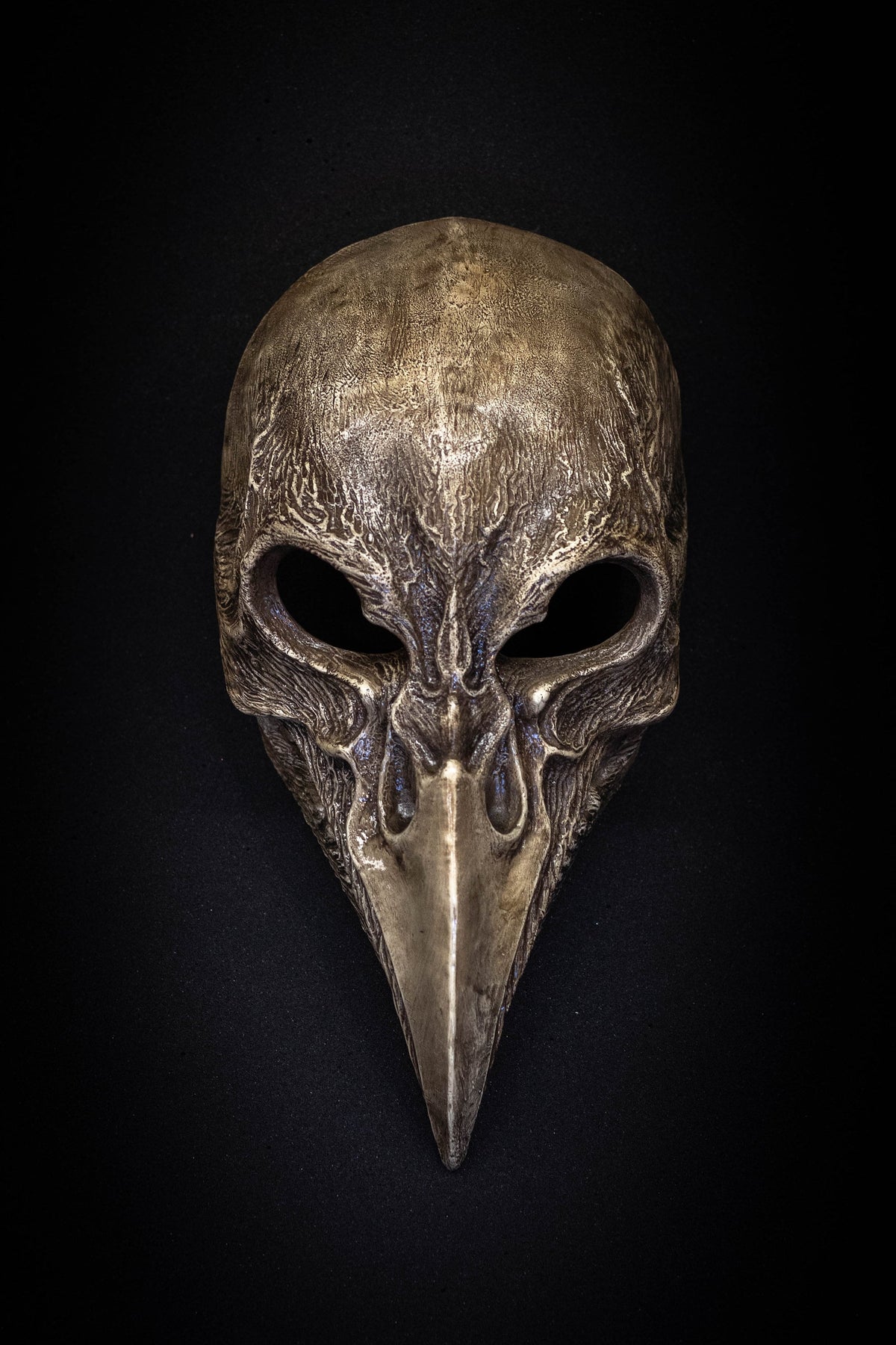 Plague Doctor mask Bird skull  bone shape with a movable jaw