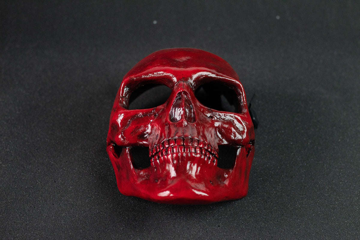 Handmade Skull Mask: Movable Jaw, Adjustable Fit