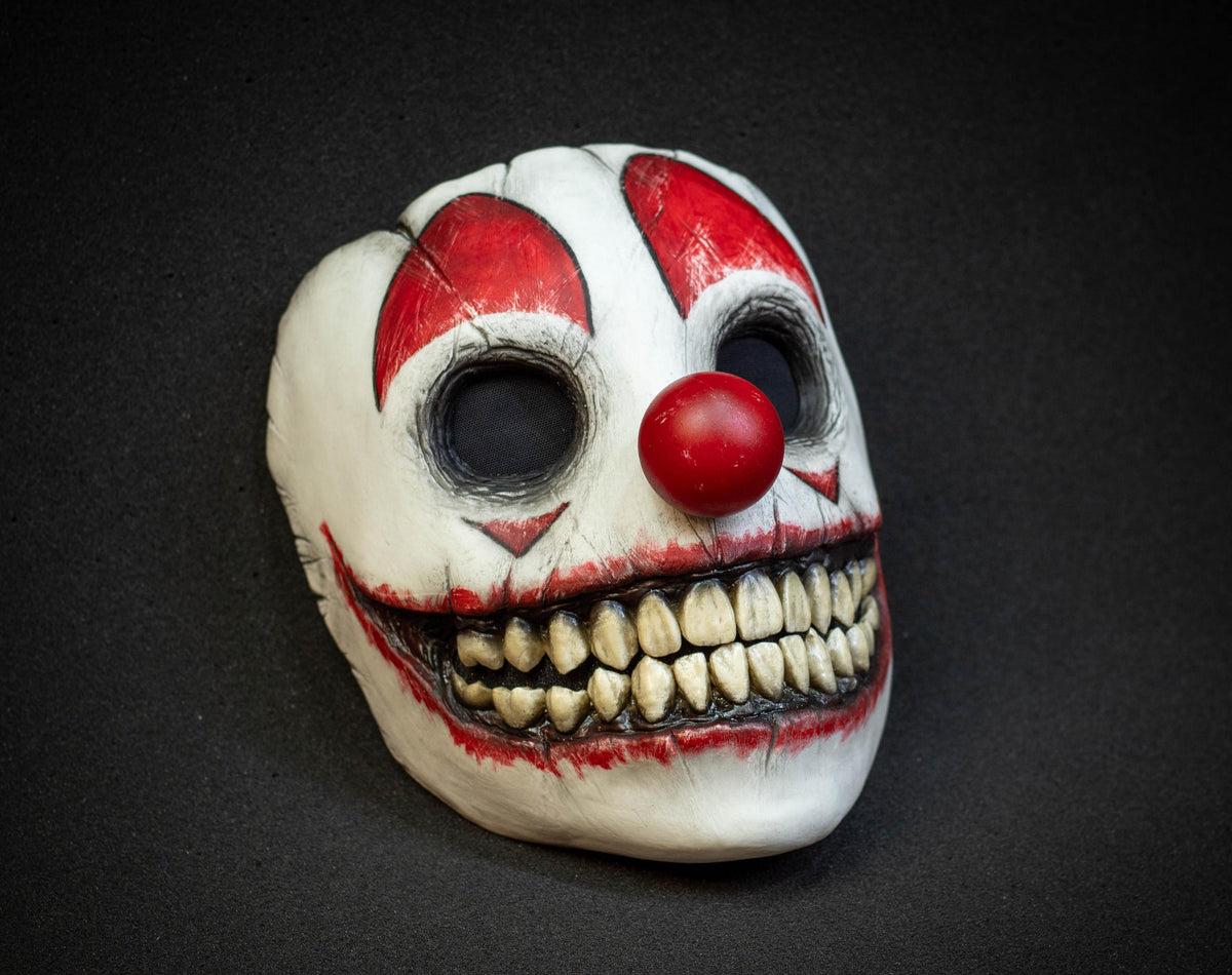Red Сlown mask for gift, Halloween, cosplay or party