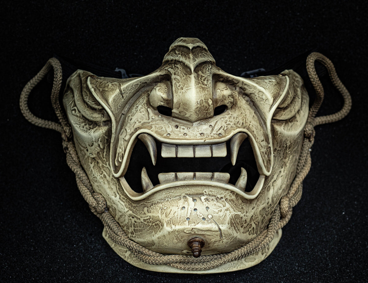 Ghost of Tsushima mask bone shape. Demon Menpo mask