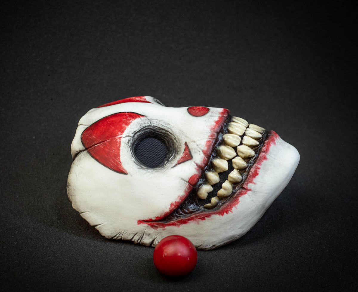 Red Сlown mask for gift, Halloween, cosplay or party