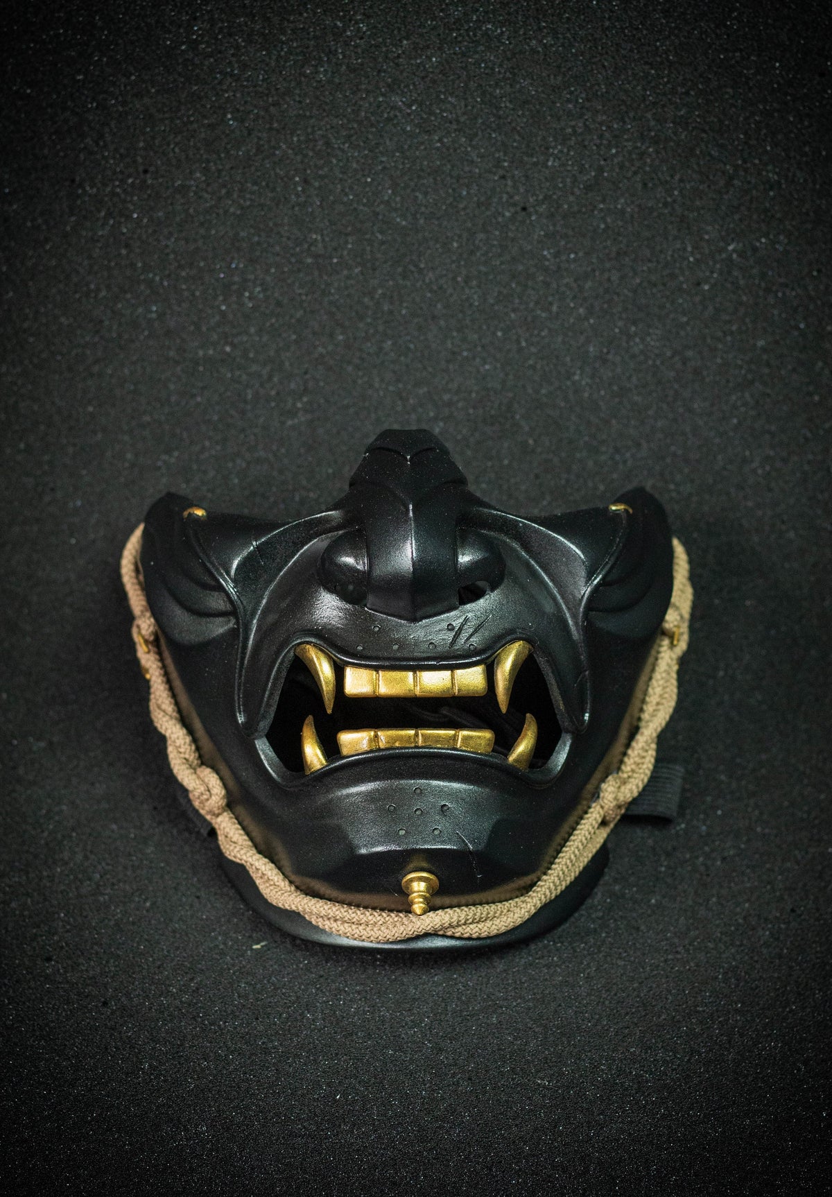 Ghost of Tsushima mask dark shape. Menpo Demon Mask