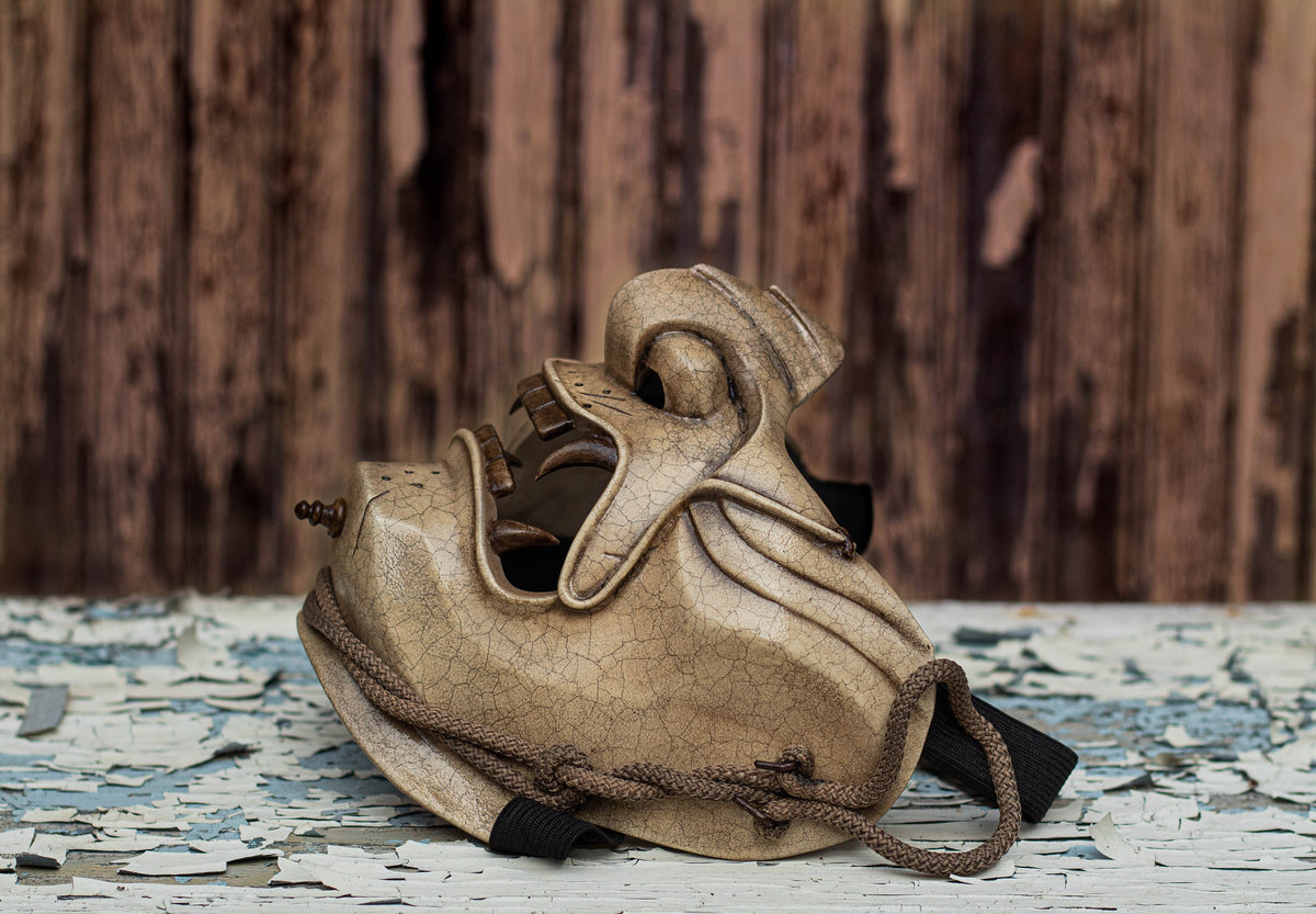 Ghost of Tsushima mask Crackle shape. Demon Menpo mask