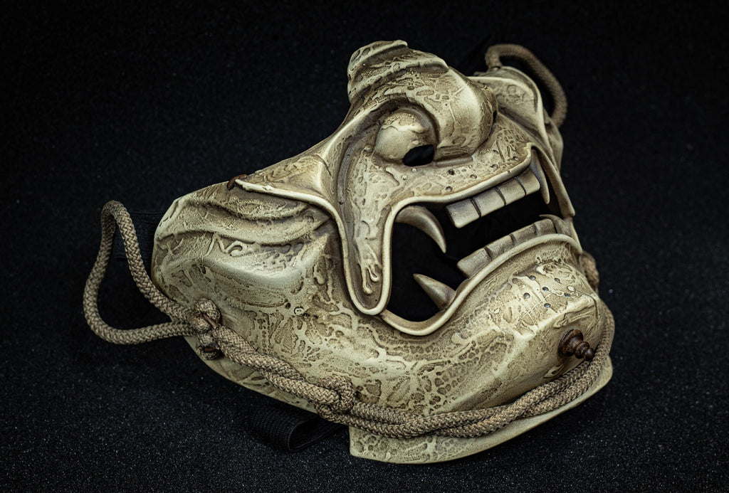 Ghost of Tsushima mask bone shape. Demon Menpo mask