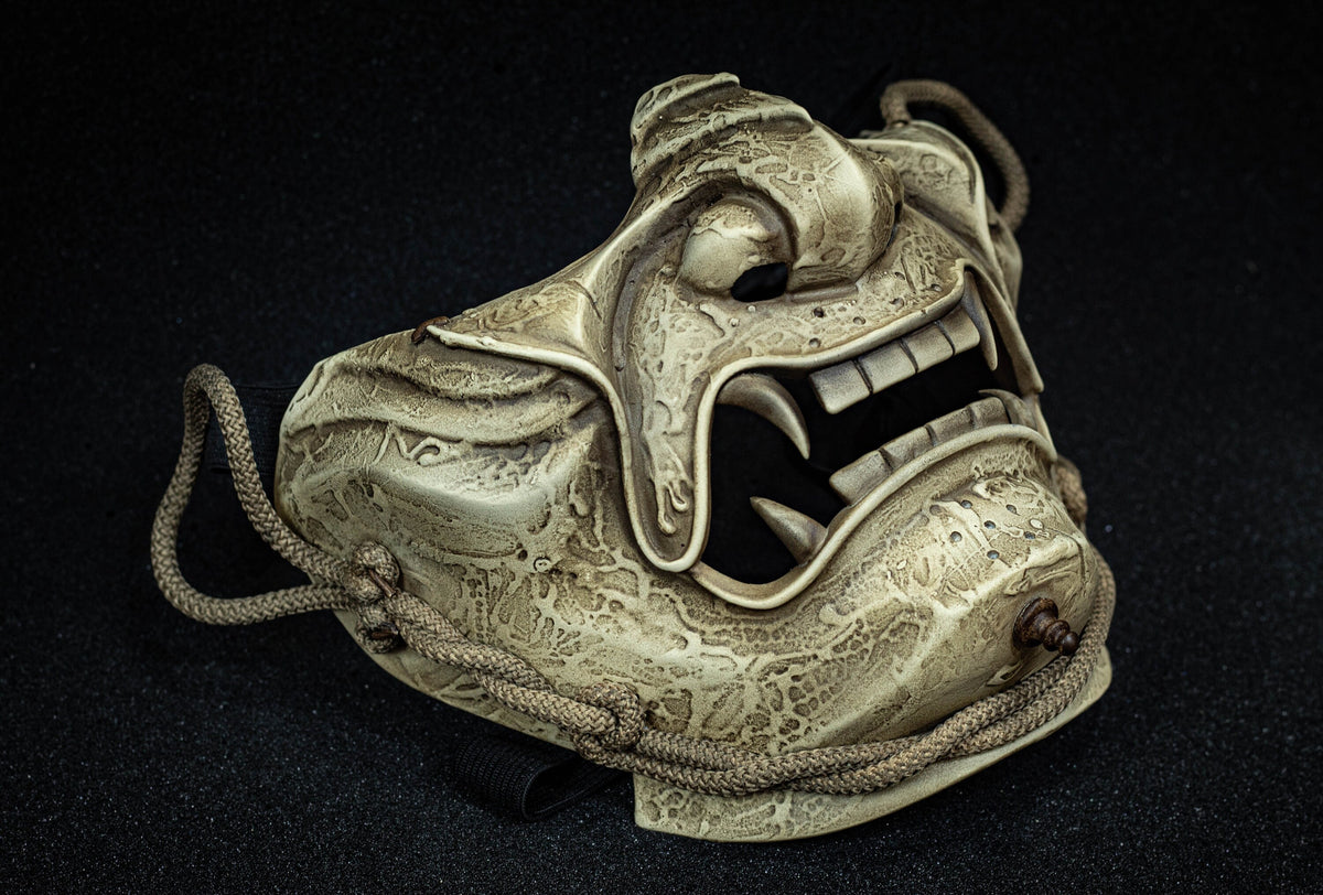 Ghost of Tsushima mask bone shape. Demon Menpo mask