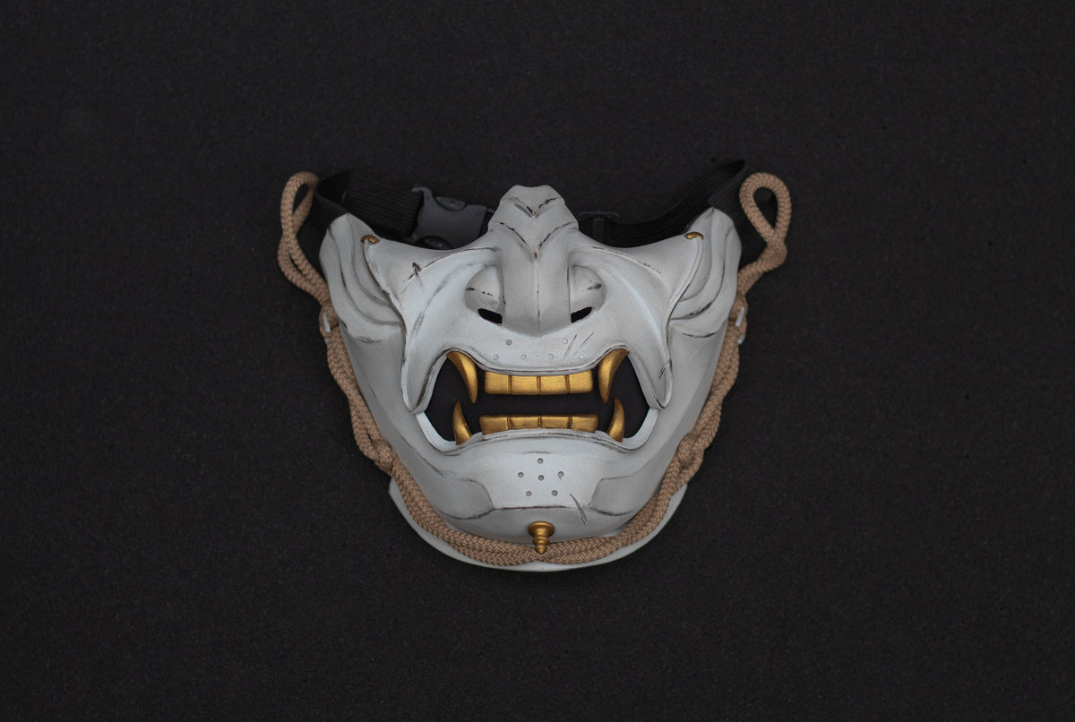 Ghost of Tsushima mask. White finish. Demon Menpo mask