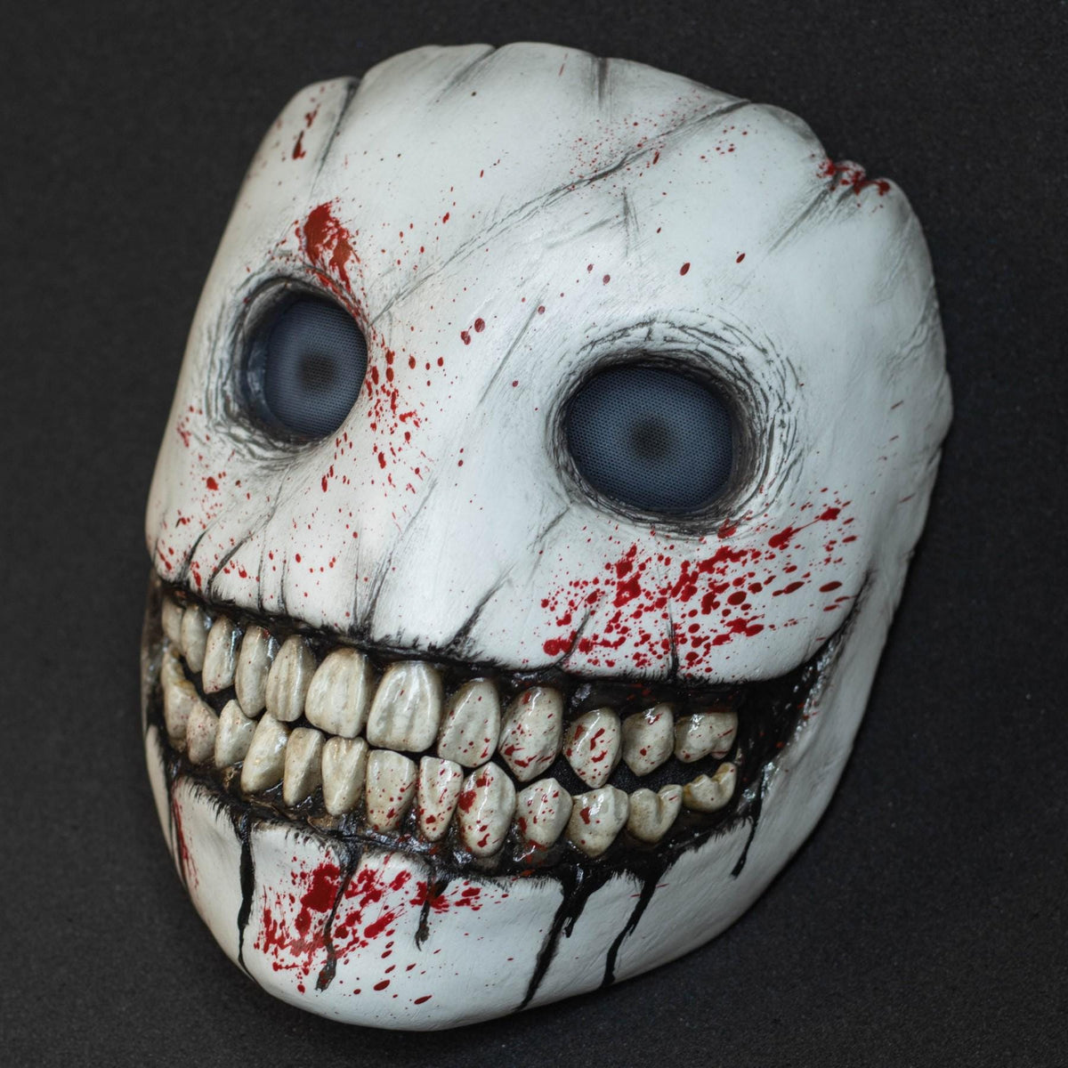 Smile mask with blood splatters for helloween or cosplay also great gift