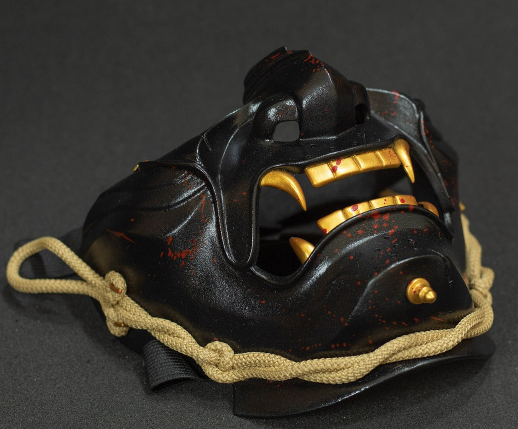 Ghost of Tsushima mask whith blood. Demon Menpo mask